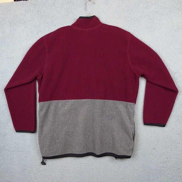 Vintage Disney Sweatshirt Men Large Red Gray Fleece Pullover 1/4 Zip Jerry Leigh - Picture 9 of 10